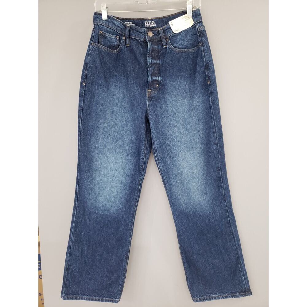 NEW SIZE 6‎ a.n.a Women’s Highest Rise Vintage Straight Jeans BUTTON FLY